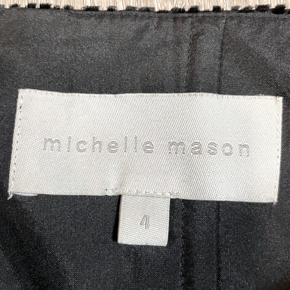 NWOT Intermix Michelle Mason Strapless Velvet Silk Burnout Mini Dress Black Sz 4 - Picture 5 of 9